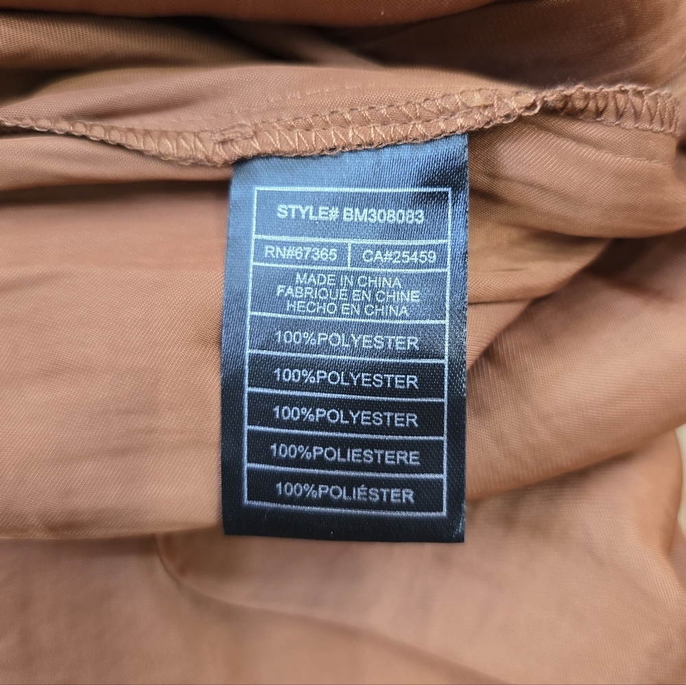 NWT Rust Orange Button Down Silky Midi Dress Size… - image 6